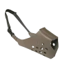 Muselière RING cuir souple gris, taille 0
