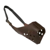Muselière RING cuir souple marron, taille 0
