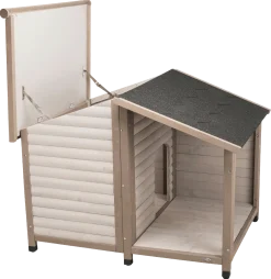 Niche bois Lodge pour chien
