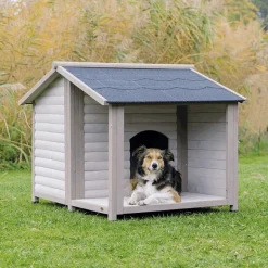 Niche bois Lodge pour chien