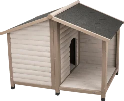 Niche bois Lodge pour chien