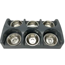Nourrisseur 6 gamelles avec poignée - 6 x 250 ml