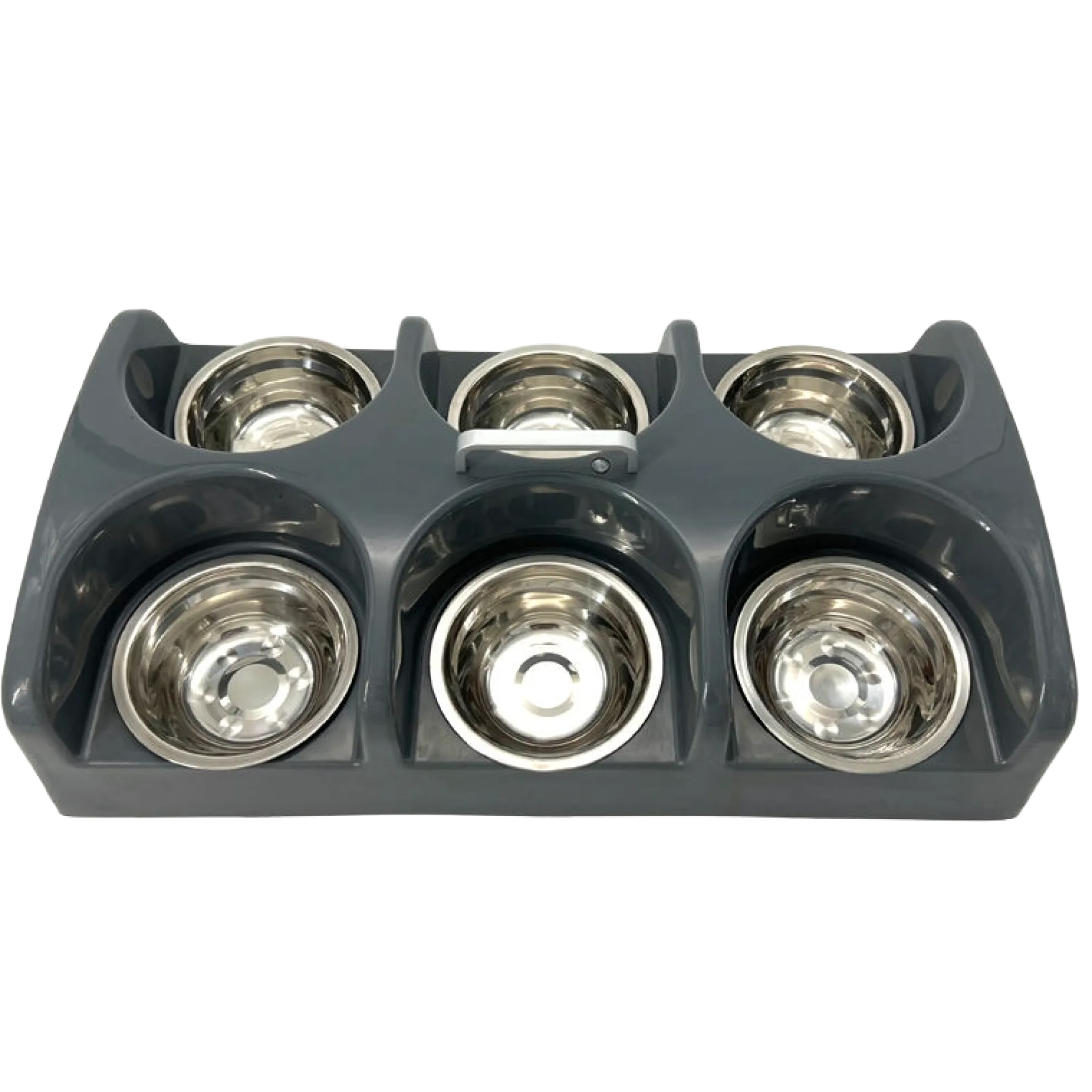 Nourrisseur 6 gamelles avec poignée - 6 x 250 ml
