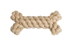 Os en coton recyclé et jute, 18 cm