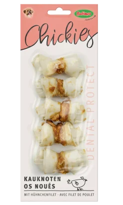 Os noué blanc au poulet Chickies, 5 pcs