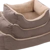 Panier Esmo rectangle beige, 80x67x22cm