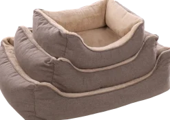 Panier Esmo rectangle beige, 100x80x25cm