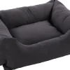 Panier Panama rectangle, gris foncé, 65x45x20cm