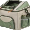 Panier à vélo pour guidon, polyester 48 × 40 × 34 cm, vert olive/beige