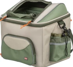 Panier à vélo pour guidon, polyester 48 × 40 × 34 cm, vert olive/beige