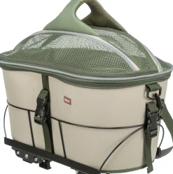 Panier à vélo pour porte-bagages, polyester 33 × 40 × 46 cm, vert oliv