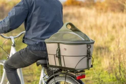 Panier à vélo pour porte-bagages, polyester 33 × 40 × 46 cm, vert oliv