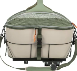 Panier à vélo pour porte-bagages, polyester 33 × 40 × 46 cm, vert oliv