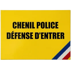 Panneau "chenil gendarmerie défense d'entrer"