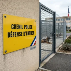 Panneau "chenil police défense d'entrer"