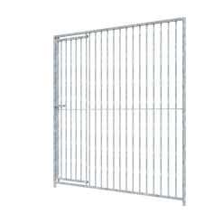 Panneau de chenil MKS - BARREAUX 8 cm - 2 m x 1.84 m porte à gauche