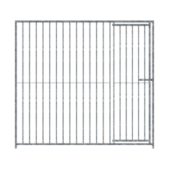 Panneau de chenil MKS - BARREAUX 8 cm - 2 m x 1.84 m porte à gauche