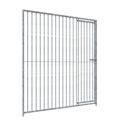 Panneau de chenil MKS - BARREAUX 8 cm - 2 m x 1.84 m porte à gauche