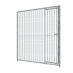 Panneau de chenil MKS - BARREAUX 8 cm - 2 m x 1.84 m porte à gauche