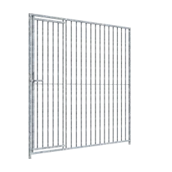Panneau de chenil MKS - BARREAUX 8 cm - 2 m x 1.84 m porte à gauche