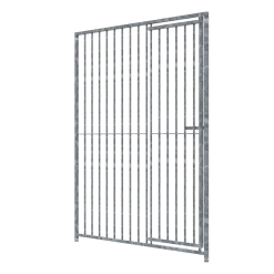 Panneau de chenil MKS - BARREAUX 8 cm - 1.5 m x 1.84 m porte à gauche