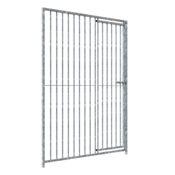 Panneau de chenil MKS - BARREAUX 8 cm - 1.5 m x 1.84 m porte à gauche