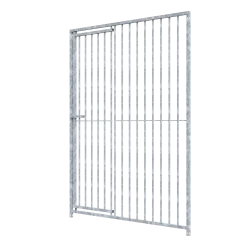 Panneau de chenil MKS - BARREAUX 8 cm - 1.5 m x 1.84 m porte à gauche