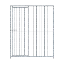 Panneau de chenil MKS - BARREAUX 8 cm - 1.5 m x 1.84 m porte à gauche