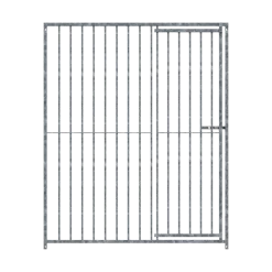 Panneau de chenil MKS - BARREAUX 8 cm - 1.5 m x 1.84 m porte à gauche