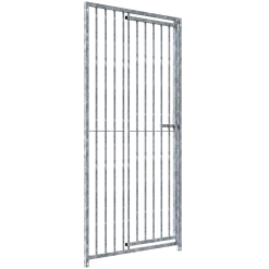 Panneau de chenil MKS - BARREAUX 8 cm - 1 m x 1.84 m porte à gauche