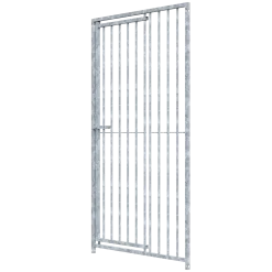 Panneau de chenil MKS - BARREAUX 8 cm - 1 m x 1.84 m porte à gauche