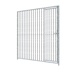 Panneau de chenil MKS - BARREAUX 8 cm - 2 m x 1.84 m porte à DROITE