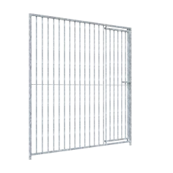 Panneau de chenil MKS - BARREAUX 8 cm - 2 m x 1.84 m porte à DROITE