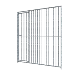 Panneau de chenil MKS - BARREAUX 8 cm - 2 m x 1.84 m porte à DROITE