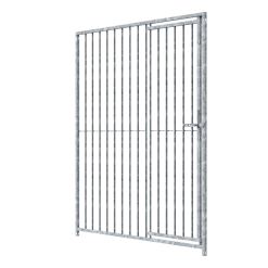 Panneau de chenil MKS - BARREAUX 8 cm - 1.5 m x 1.84 m porte à DROITE