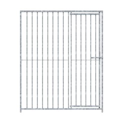 Panneau de chenil MKS - BARREAUX 8 cm - 1.5 m x 1.84 m porte à DROITE