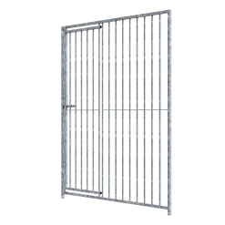 Panneau de chenil MKS - BARREAUX 8 cm - 1.5 m x 1.84 m porte à DROITE