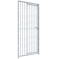 Panneau de chenil MKS - BARREAUX 8 cm - 1 m x 1.84 m porte à DROITE