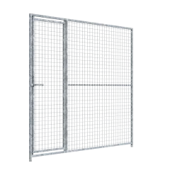 Panneau de chenil MKS - GRILLAGE 50 x 50 mm - 2 m x 1.84 m porte à GAUCHE