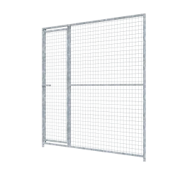 Panneau de chenil MKS - GRILLAGE 50 x 50 mm - 2 m x 1.84 m porte à GAUCHE