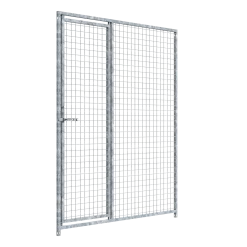 Panneau de chenil MKS - GRILLAGE 50x50 mm - 1.50 m x 1.84 m porte à GAUCHE