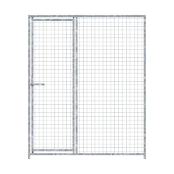 Panneau de chenil MKS - GRILLAGE 50x50 mm - 1.50 m x 1.84 m porte à GAUCHE