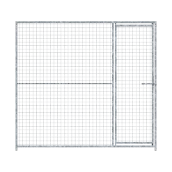 Panneau de chenil MKS - GRILLAGE 50 x 50 mm - 2 m x 1.84 m porte à DROITE