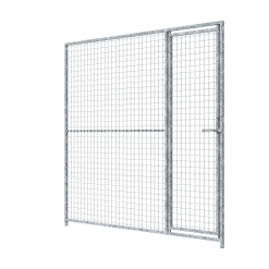 Panneau de chenil MKS - GRILLAGE 50 x 50 mm - 2 m x 1.84 m porte à DROITE