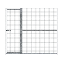 Panneau de chenil MKS - GRILLAGE 50 x 50 mm - 2 m x 1.84 m porte à DROITE