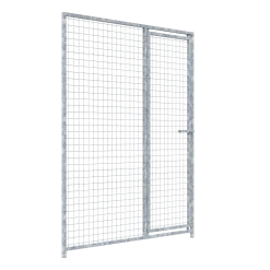 Panneau de chenil MKS - GRILLAGE 50x50 mm - 1.50 m x 1.84 m porte à DROITE
