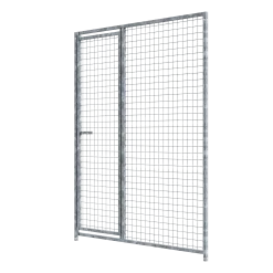 Panneau de chenil MKS - GRILLAGE 50x50 mm - 1.50 m x 1.84 m porte à DROITE