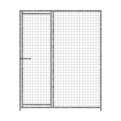 Panneau de chenil MKS - GRILLAGE 50x50 mm - 1.50 m x 1.84 m porte à DROITE