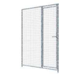 Panneau de chenil MKS - GRILLAGE 50x50 mm - 1.50 m x 1.84 m porte à DROITE