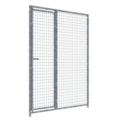 Panneau de chenil MKS - GRILLAGE 50x50 mm - 1.50 m x 1.84 m porte à DROITE